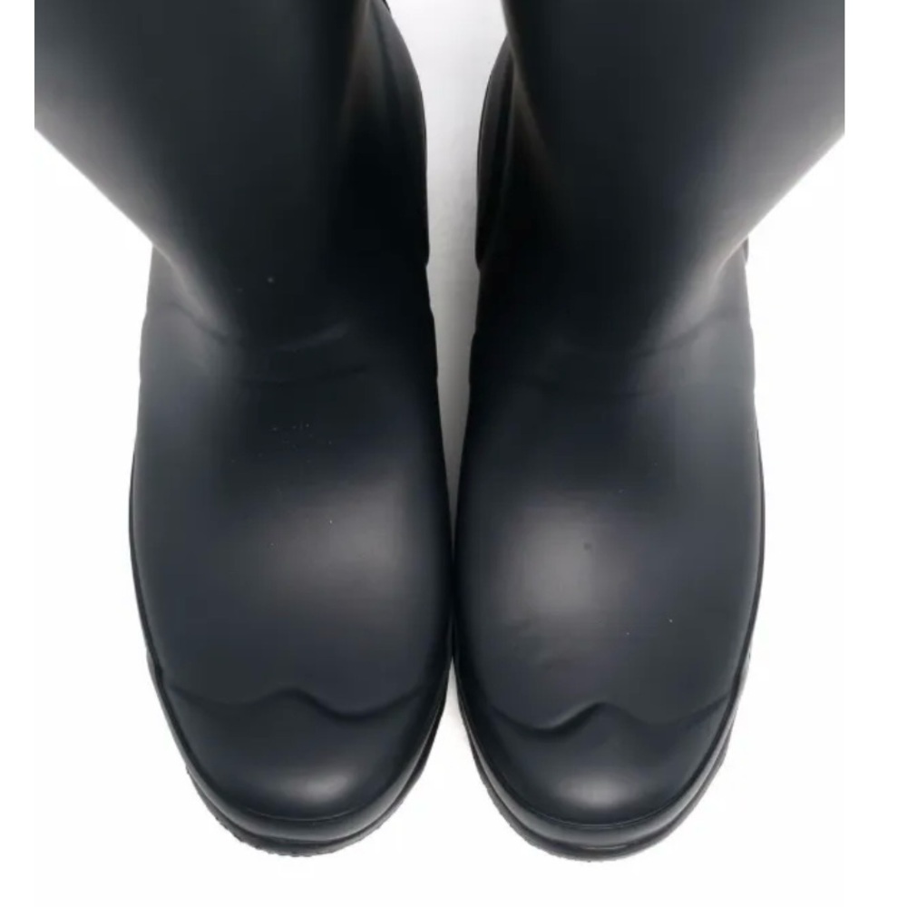HUNTER Original Tall Wellington Matte Black Reflective Waterproof Rain Boots - Picture 5 of 10